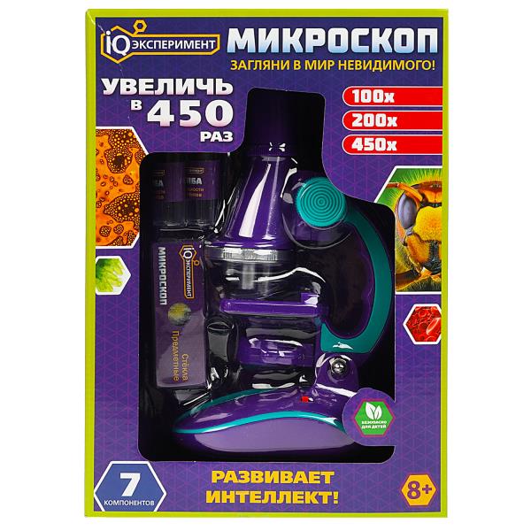 Микроскоп "iq эксперименты", 7 компонентов, кор.17,6*25*7,5см ИГРАЕМ ВМЕСТЕ в кор.2*30шт