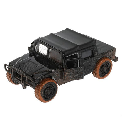 Машина металл HUMMER h1 ПИКАП с грязью, 12 см, дв., баг., инерц., кор. Технопарк в кор.2*24шт