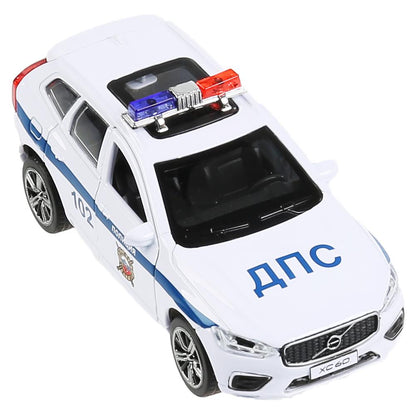 Машина металл "volvo xc60 r-desing полиция" 12см,откр.двери,инерц.,белый в кор Технопарк в кор2*36шт