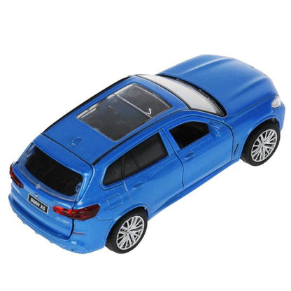 Машина металл BMW X5 M-SPORT 12 см, двери, багаж, инерц, син, кор. Технопарк в кор.2*36шт