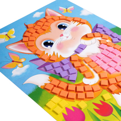 Набор для творчества. Аппликация "Кошечка" (4 цв, 250 эл)
