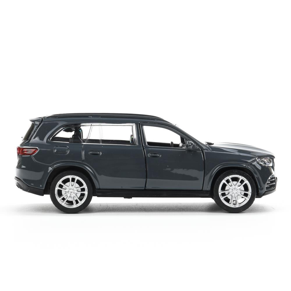 Машина металл MERCEDES-BENZ gls class amg 12см, дв,баг,ин,серый, кор. Технопарк в кор.2*36шт