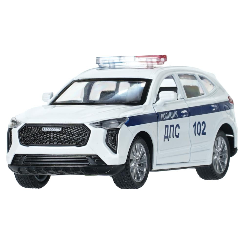 Машина металл haval jolion 10,5 см, двери, инерц. ПОЛИЦИЯ белый, Технопарк