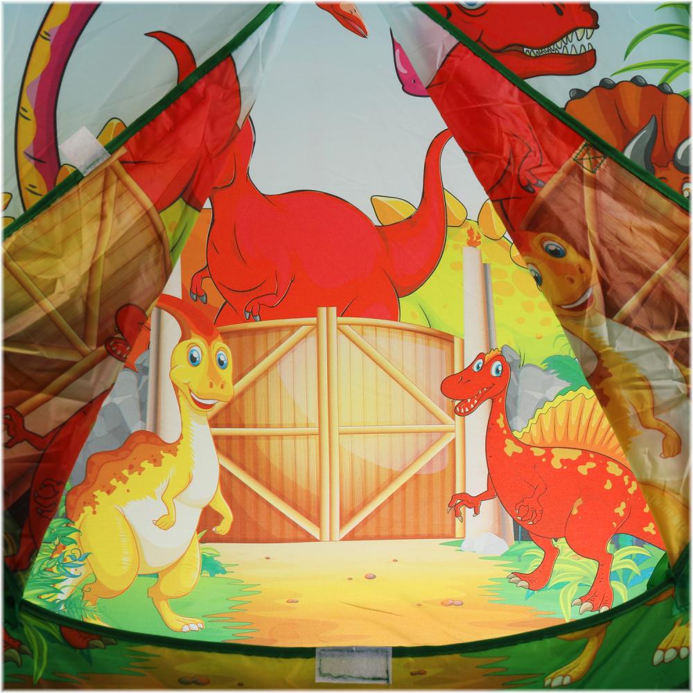 GFA-DINO01-R 307003 Палатка детская игровая 81х90х81см, в сумке ТМ "ИГРАЕМ ВМЕСТЕ" в кор.24шт