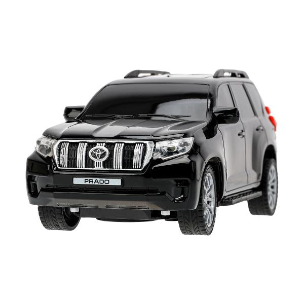 Машина ру TOYOTA PRADO свет, 19 см, черн, кор - в кор.2*24шт