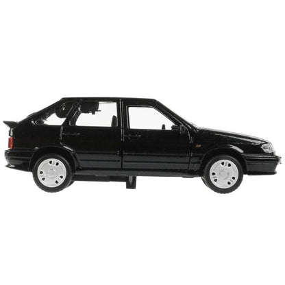 Машина металл LADA -2114 "SAMARA", 12 см, двери, багаж, инерц., черный, кор. Технопарк в кор.2*36шт