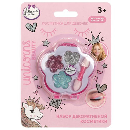 Косметика ДЛЯ ДЕВОЧЕК тени для век с блестками МИЛАЯ ЛЕДИ в кор.3*288шт