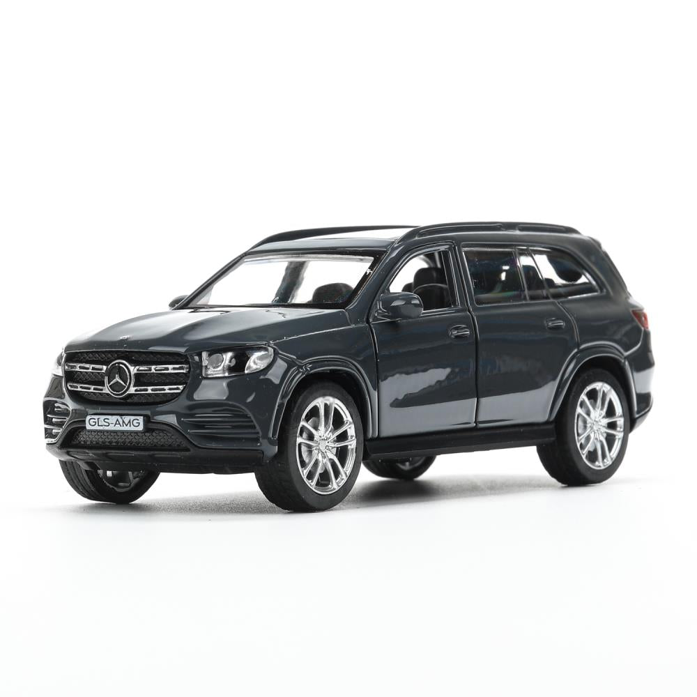 Машина металл MERCEDES-BENZ gls class amg 12см, дв,баг,ин,серый, кор. Технопарк в кор.2*36шт