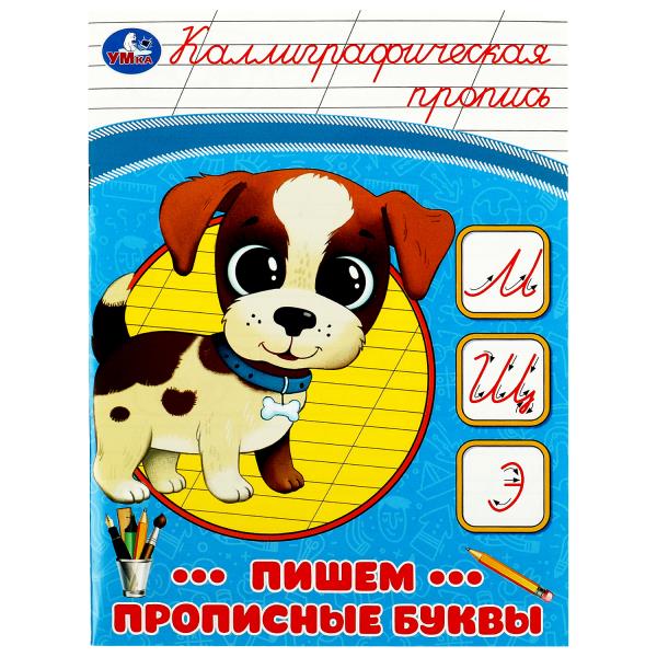 Пишем прописные буквы. Каллиграфическая пропись. 145х195 мм. Скрепка. 16 стр. Умка в кор.50шт