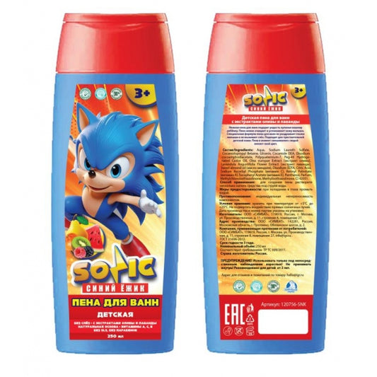 Дет пена д/ванн sonic "тут-фрут"250мл с экс оливы и лаван(меняет цвет) Заботливая мама в кор.6шт