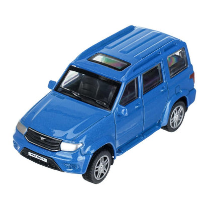 Машина металл UAZ patriot 10,5 см, инерция, синий, кор. Технопарк в кор.2*36шт