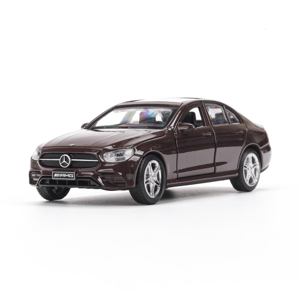 Машина металл MERCEDES-BENZ e-class amg 12см, дв,баг,ин,бордовый, кор. Технопарк в кор.2*36шт