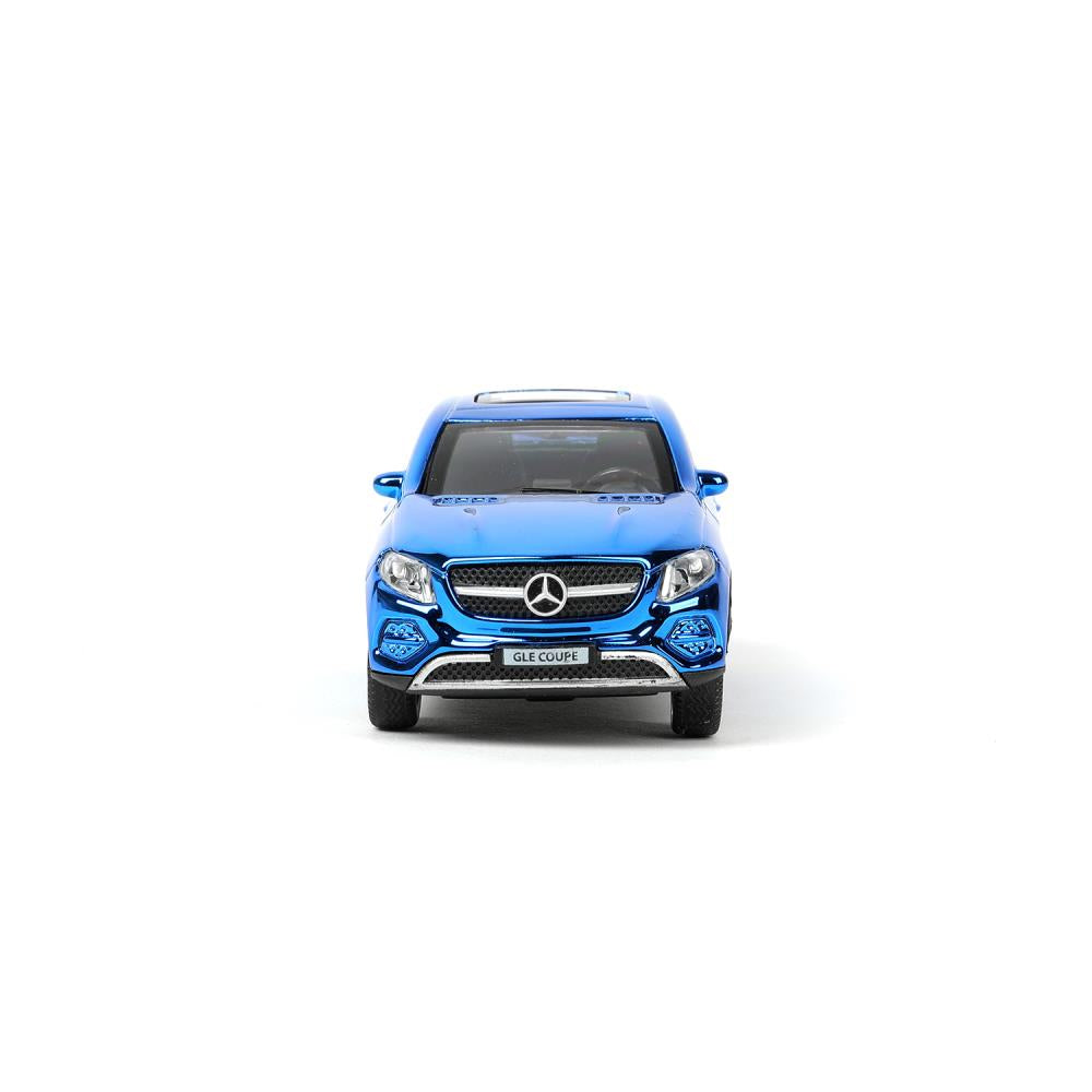 Машина металл MERCEDES-BENZ GLE COUPE длин 12 см, двери,синий ХРОМ, кор. Технопарк в кор.2*36шт