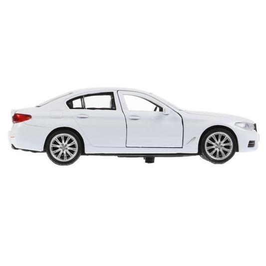 5ER-12-WH319646 Машина металл BMW 5-ER SEDAN M-SPORT 12 см, двери, багаж, бел, кор. Технопарк в кор.