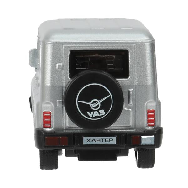 Машина металл UAZ ХАНТЕР длина 10,5 см, инерция, серебристый, кор. Технопарк в кор.2*36шт