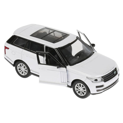 Машина металл RANGE ROVER VOGUE длина 12 см, двер, багаж, инерц, белый, кор. Технопарк в кор.2*36шт