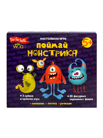 Игра настольная деревянная "Поймай монстрика" Far far land Wood