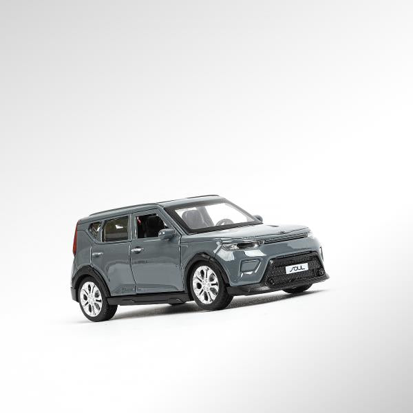 Технопарк. Модель "Kia Soul" 12 см, металл, двери, багаж., инерц, темно-серый, кор. арт.SOUL-12-DGR