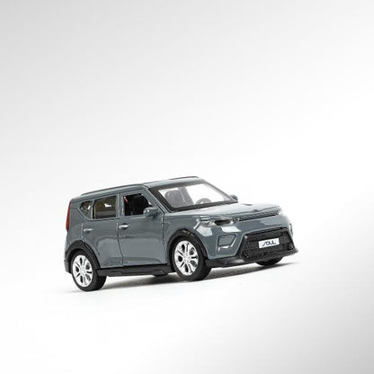 Технопарк. Модель "Kia Soul" 12 см, металл, двери, багаж., инерц, темно-серый, кор. арт.SOUL-12-DGR