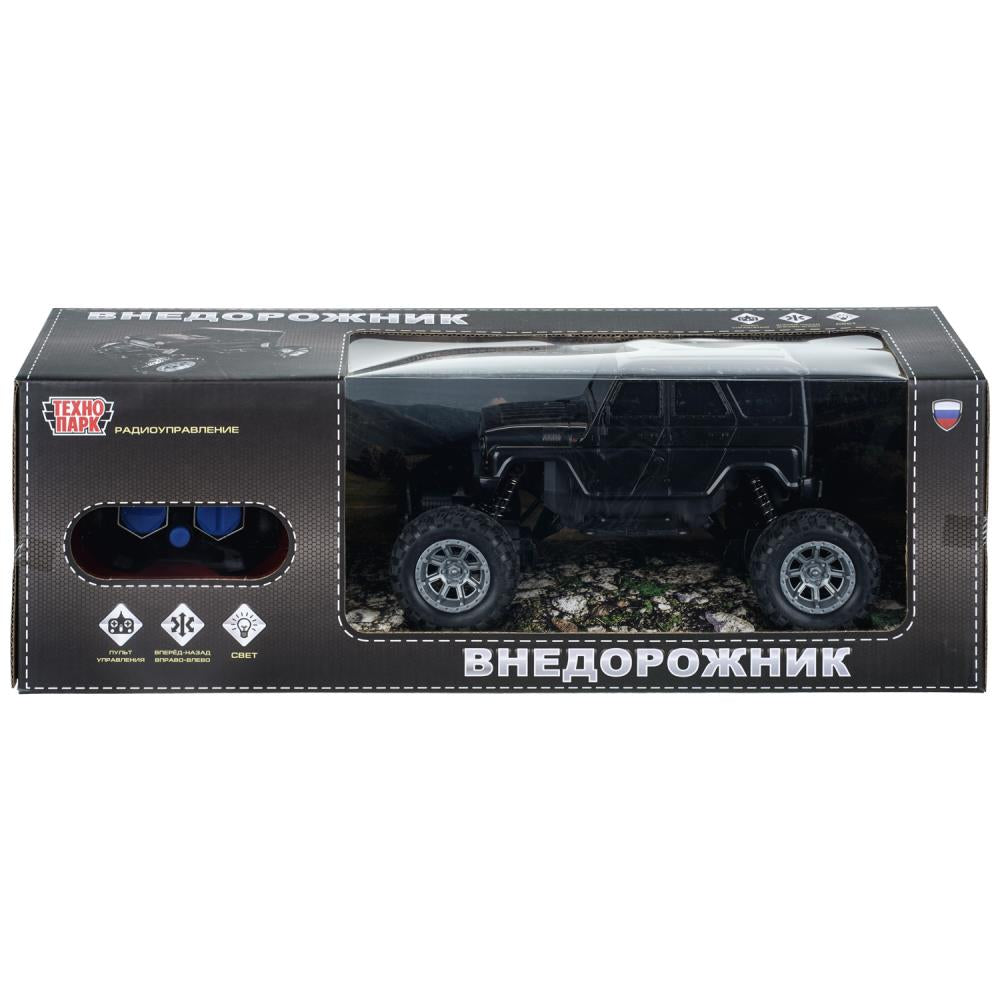 Машина р/у ВНЕДОРОЖНИК 22 см, черный, кор Технопарк