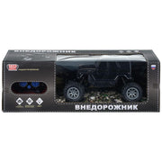 Машина р/у ВНЕДОРОЖНИК 22 см, черный, кор Технопарк