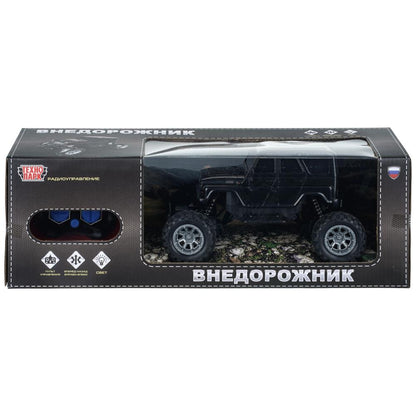 Машина р/у ВНЕДОРОЖНИК 22 см, черный, кор Технопарк