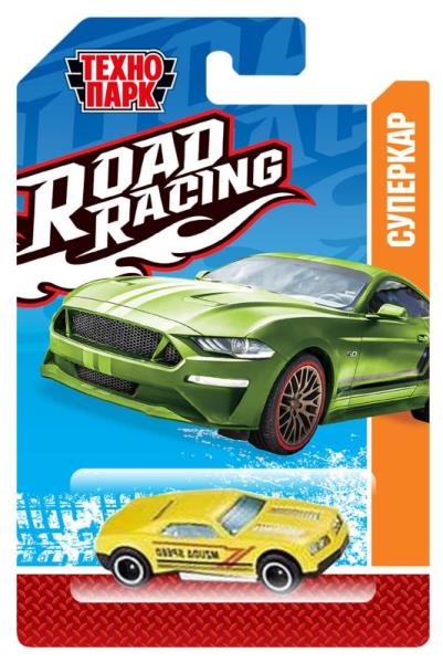 Машина металл ROAD RACING СУПЕРКАР 7,5 см, в ассорт, блист. Технопарк в кор.2*288шт