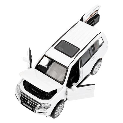 Машина металл свет-звук MITSUBISHI pajero 4wd turbo,14,5 см, двери, инерция Технопарк в кор.2*24шт