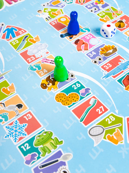 Игра-ходилка логопедическая "От звука к звуку" Ш, Щ, Ж, Ч (европодвес)