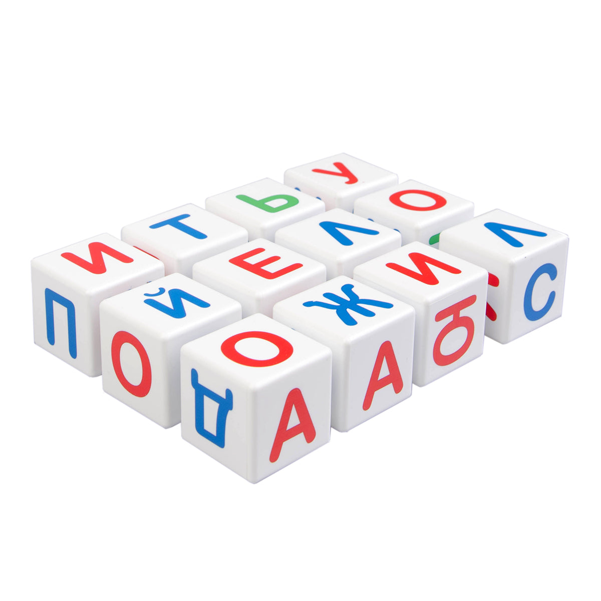 Кубики "Учись играя. Азбука" 12 шт (без обклейки) арт.00710