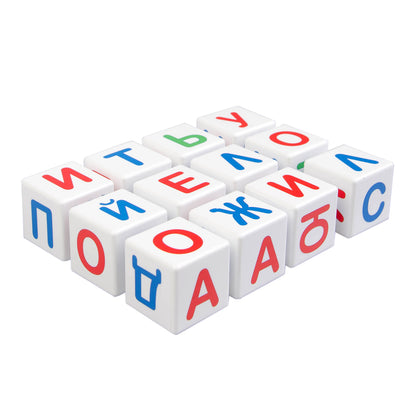 Кубики "Учись играя. Азбука" 12 шт (без обклейки) арт.00710