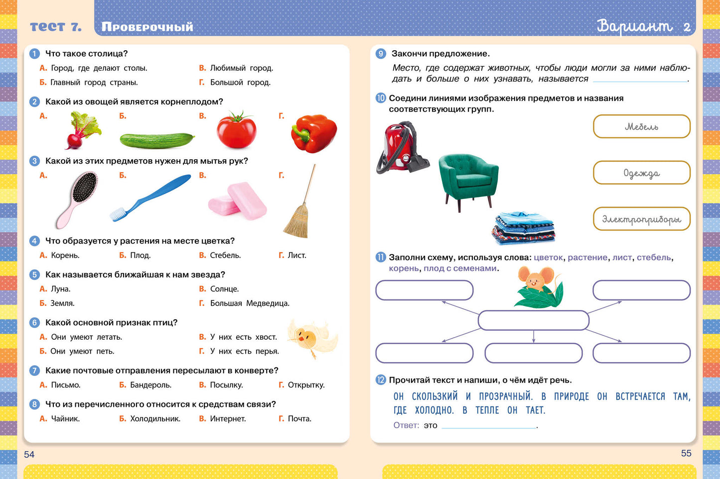 Начальная школа. Тесты. Окружающий мир. 1-2 классы