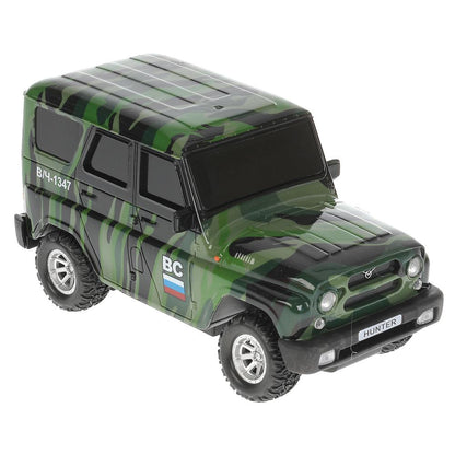 Машина р/у UAZ HUNTER 18 см, свет, камуф, кор. Технопарк в кор.2*24шт