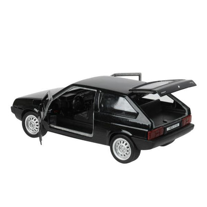 Машина металл LADA -2108 "СПУТНИК", 11,7 см, двери, баг., ин., черный, кор. Технопарк в кор.2*36шт