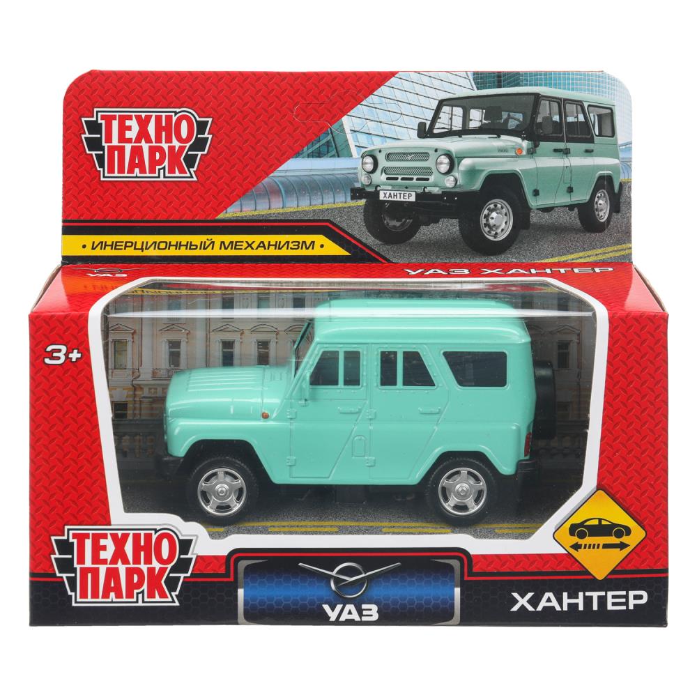 Машина металл UAZ ХАНТЕР длина 10,5 см, инерция, серо-зеленый, кор. Технопарк в кор.2*36шт