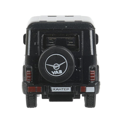 Машина металл UAZ ХАНТЕР длина 10,5 см, инерция, темно-серый, кор. Технопарк в кор.2*36шт