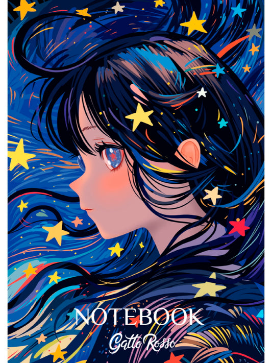 Gatto Rosso. Блокнот в линию Звёздный Notebook. МЕЧТЫ