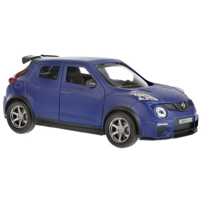 Машина металл NISSAN JUKE-R 2.0 SOFT 12 см, двер, багаж, инерц, синий, кор. Технопарк в кор.2*36шт