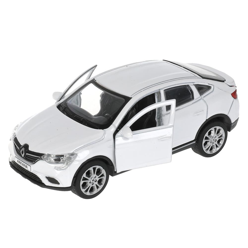 Машина металл "renault arkana" дл 12 см, откр дв, багаж, инерц, белый, в кор. Технопарк в кор.2*36шт
