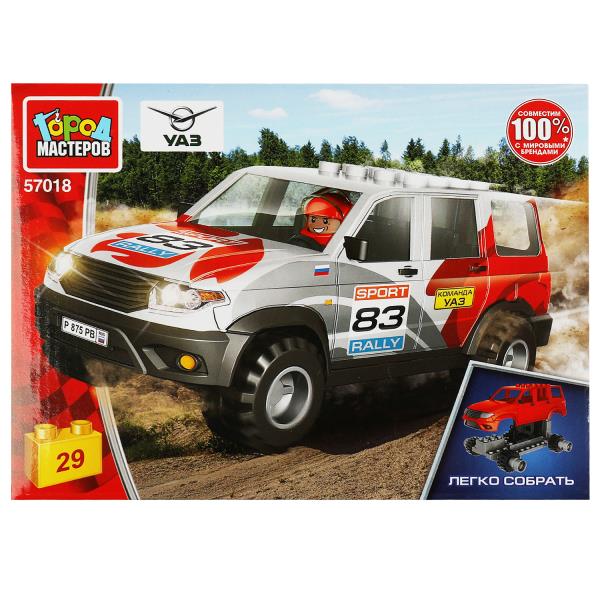 Конструктор UAZ patriot ралли, 29 дет. (легко собрать) Город мастеров в кор.2*40шт