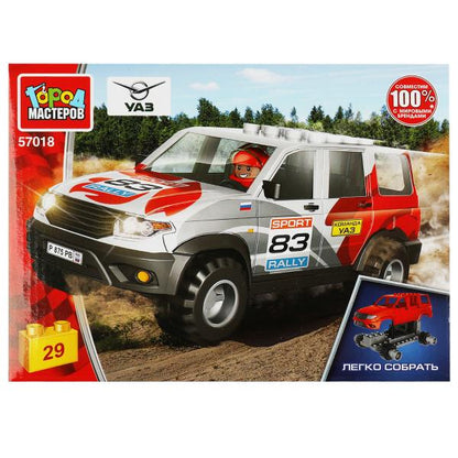 Конструктор UAZ patriot ралли, 29 дет. (легко собрать) Город мастеров в кор.2*40шт