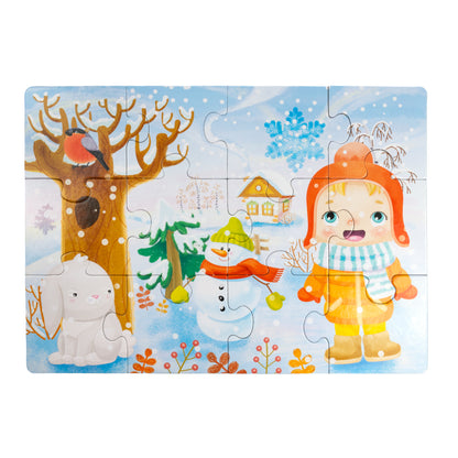 Пазл First Puzzle 4 в 1 "Времена года" Baby Toys