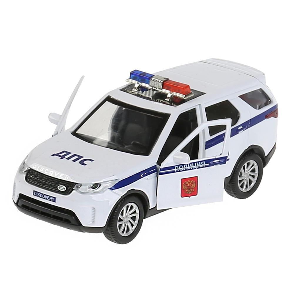 Машина металл land rover discovery полиция 12см,откр. двери,инерц,белый в кор Технопарк в кор.2*36шт