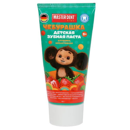 Зубная паста Чебурашка клубника 65 гр MASTER DENT в кор.24шт