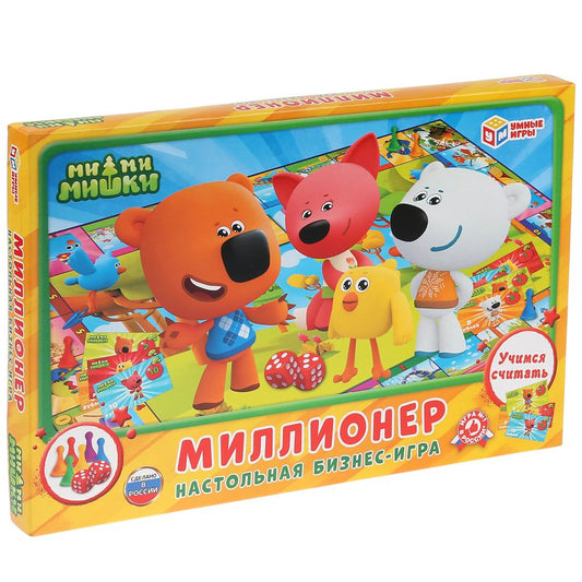 Настольная экономическая игра Миллионер. Ми-ми-мишки. в кор. Умные игры в кор.20шт