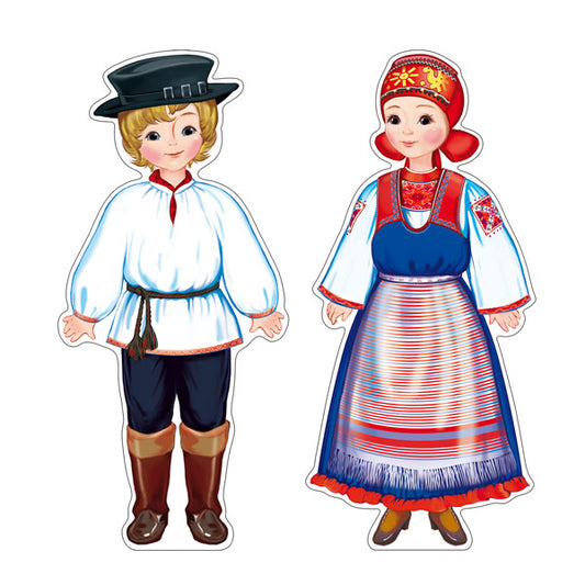 *КБ-18041 Комплект для оформления интерьера со скотчем. Народы России. Карелы (2 плаката А3, блестки в лаке)