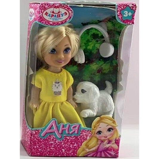 Кукла Аня 12 см, пит., акс., кор. КАРАПУЗ в кор.120шт