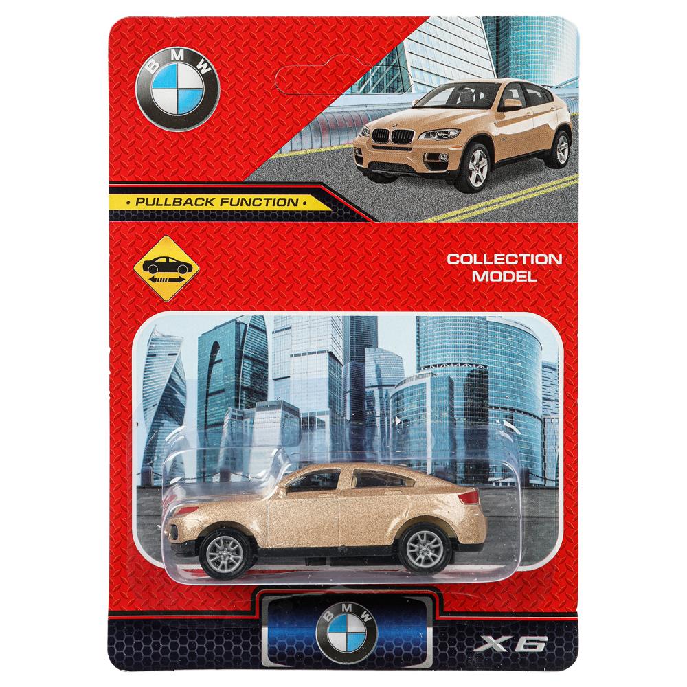Машина металл BMW X6, размер 7,5 см, инерция, блистер - в кор.2*288шт