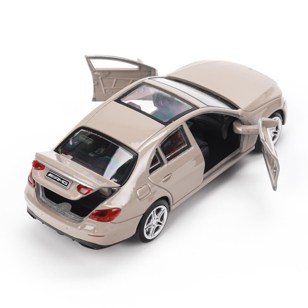 Машина металл MERCEDES-BENZ e-class amg 12см, дв,баг,ин,золотистый, кор. Технопарк в кор.2*36шт