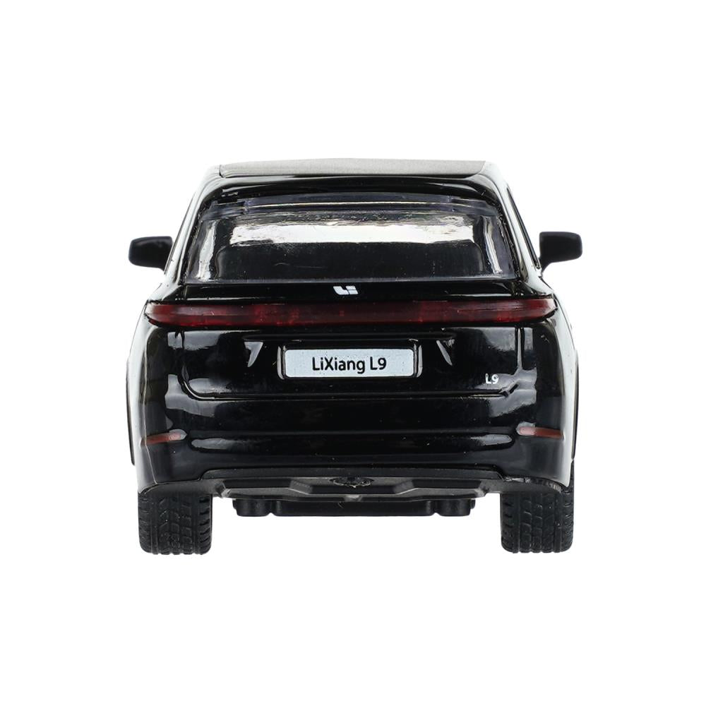Машина металл li auto l9 10,5 cm, двери, инерц, черный, Технопарк